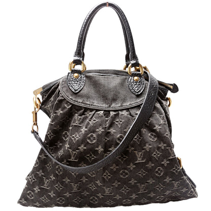 Louis-Vuitton Neo Cabby MM Denim Black