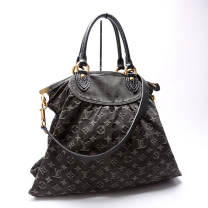 Louis-Vuitton Neo Cabby MM Denim Black