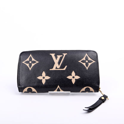 Louis-Vuitton Zippy Wallet Bicolor Empreinte Black