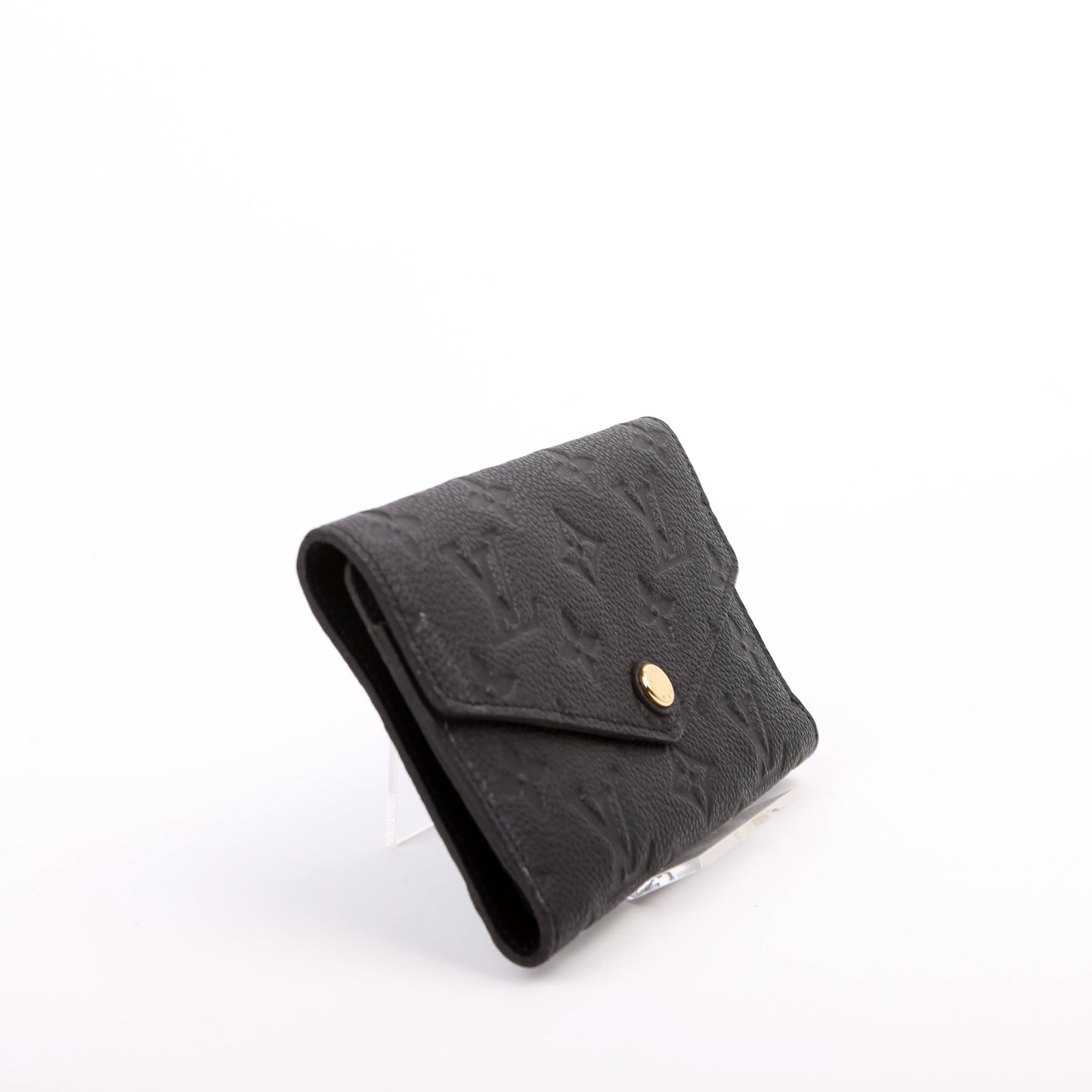 Louis-Vuitton Compact Curieuse Wallet Empreinte Black