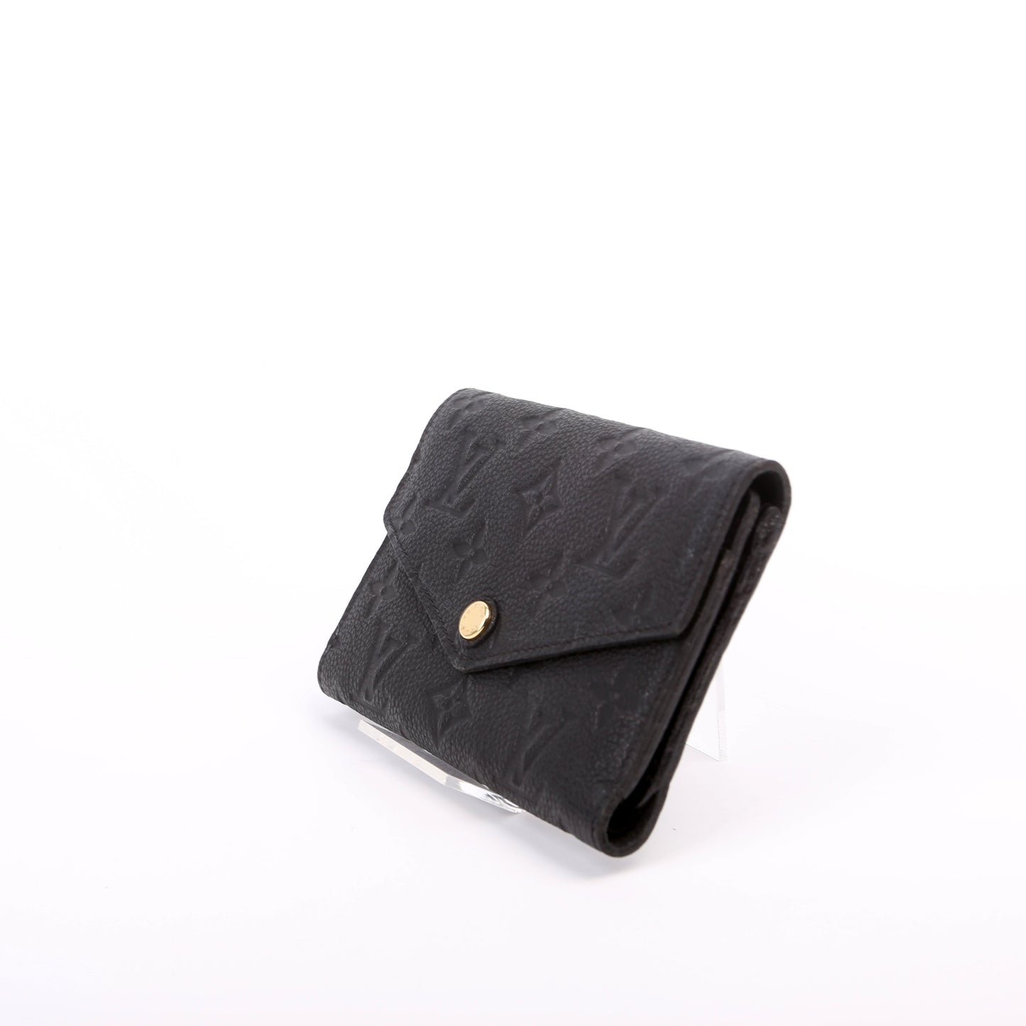 Louis-Vuitton Compact Curieuse Wallet Empreinte Black