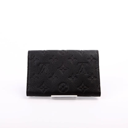 Louis-Vuitton Compact Curieuse Wallet Empreinte Black