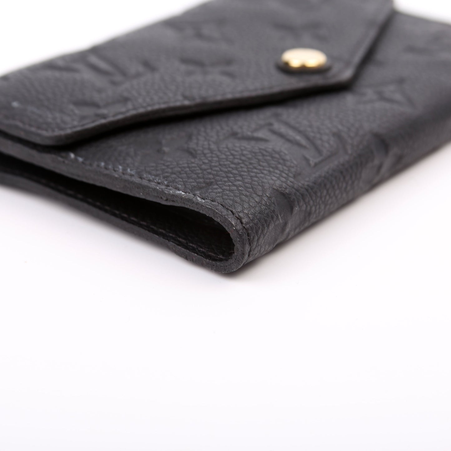 Louis-Vuitton Compact Curieuse Wallet Empreinte Black