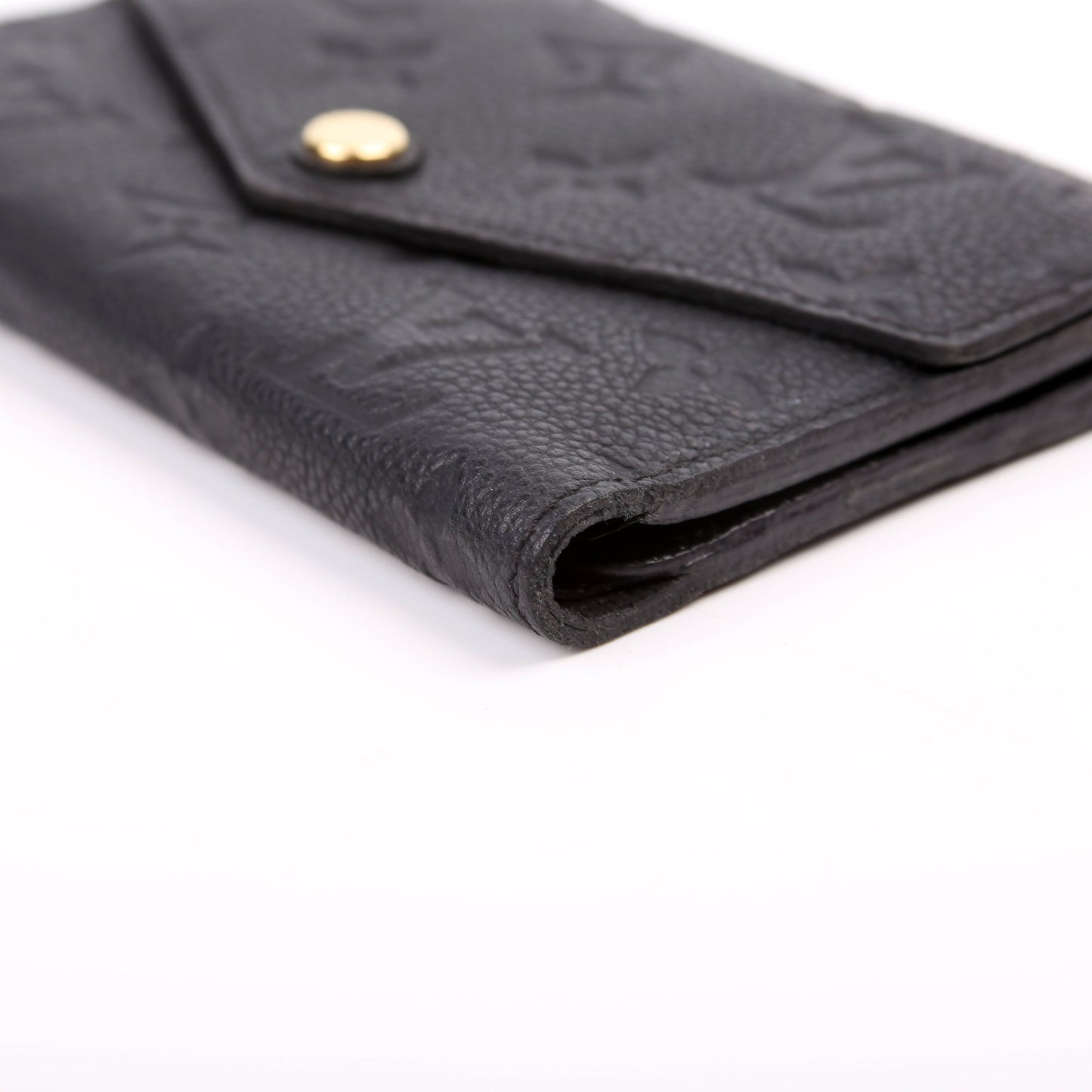 Louis-Vuitton Compact Curieuse Wallet Empreinte Black