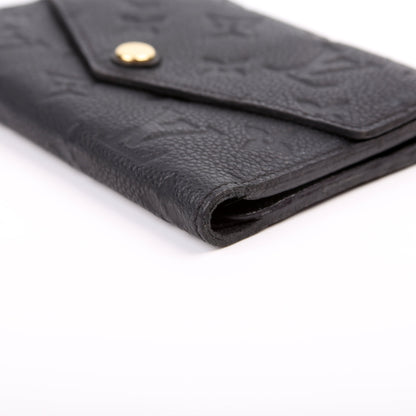 Louis-Vuitton Compact Curieuse Wallet Empreinte Black