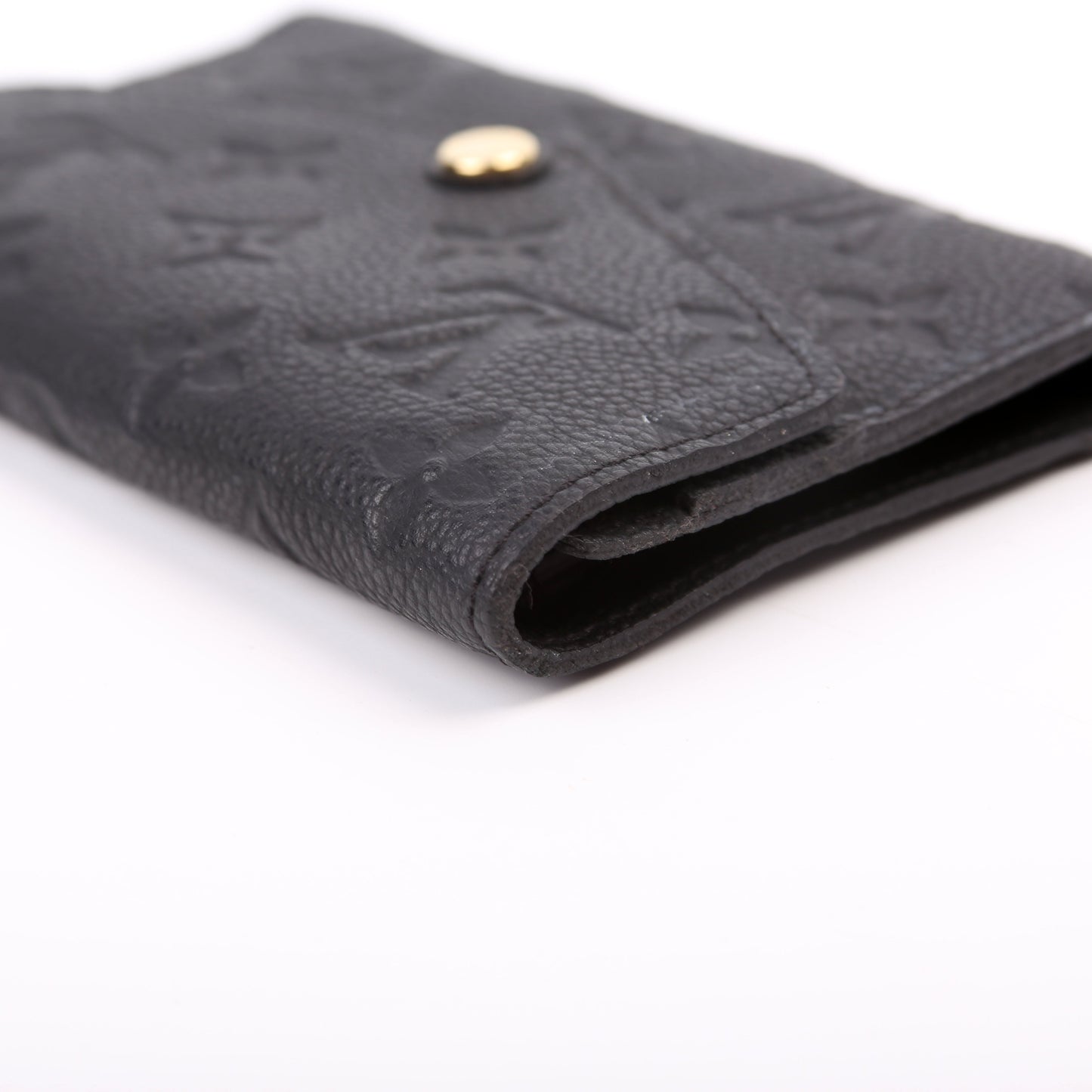 Louis-Vuitton Compact Curieuse Wallet Empreinte Black