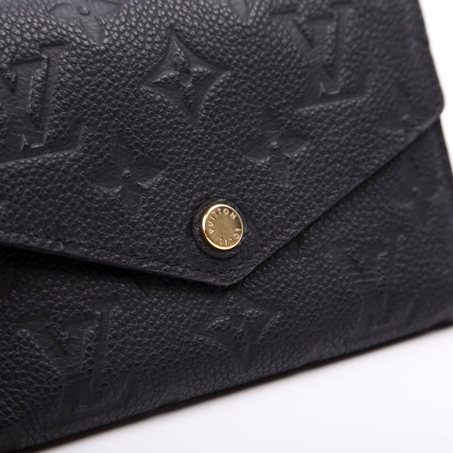 Louis-Vuitton Compact Curieuse Wallet Empreinte Black