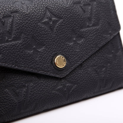 Louis-Vuitton Compact Curieuse Wallet Empreinte Black
