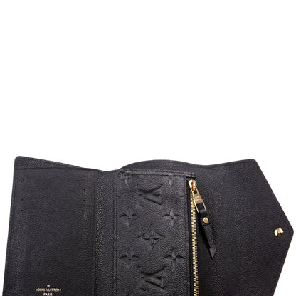 Louis-Vuitton Compact Curieuse Wallet Empreinte Black