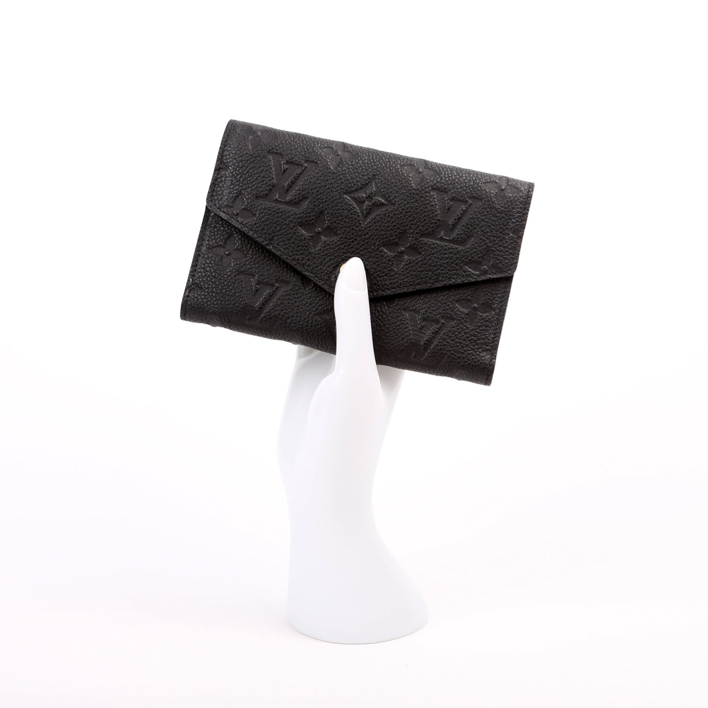 Louis-Vuitton Compact Curieuse Wallet Empreinte Black