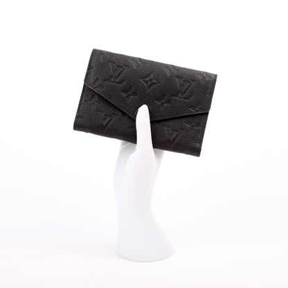 Louis-Vuitton Compact Curieuse Wallet Empreinte Black
