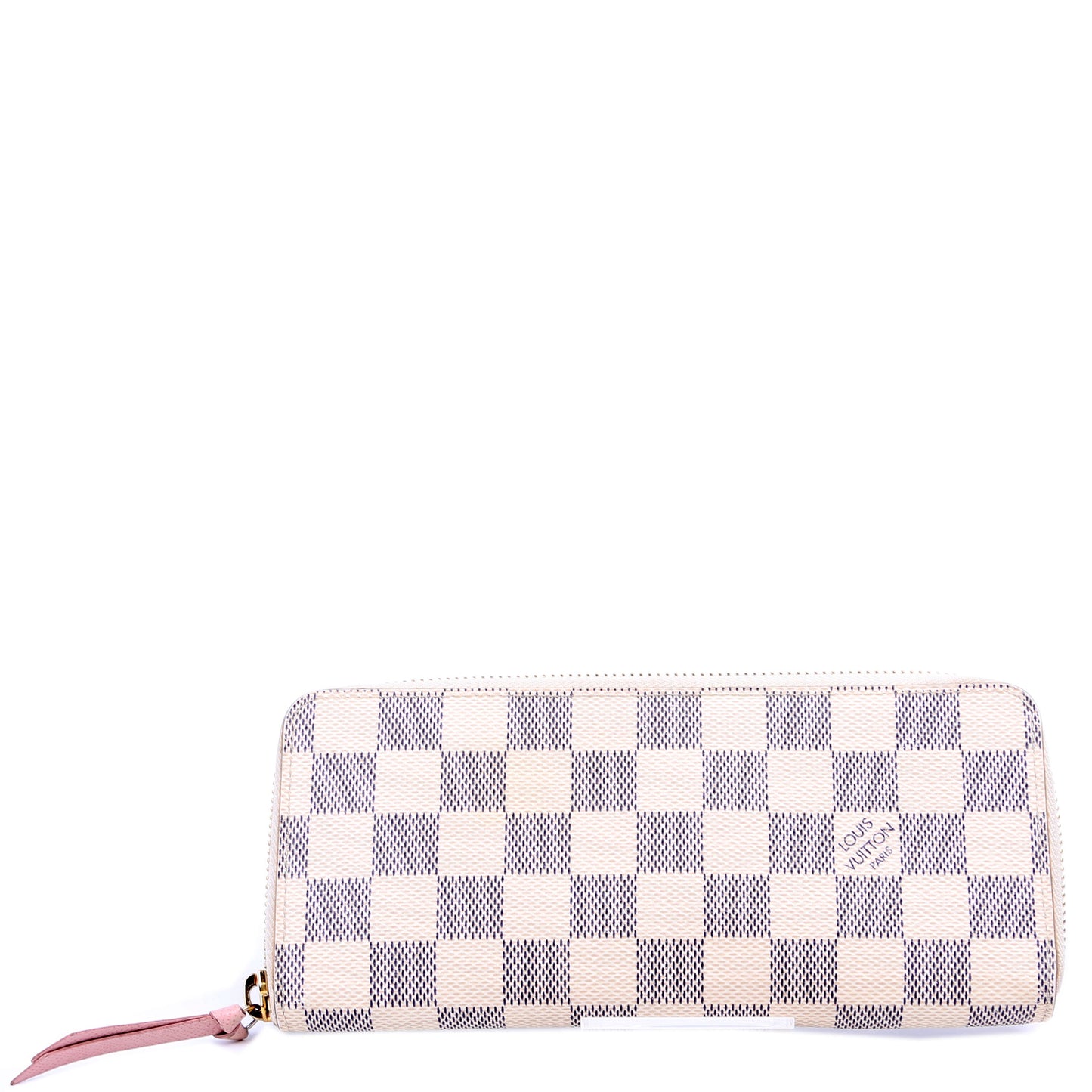 Louis-Vuitton Clemence Wallet Damier Azur Pink