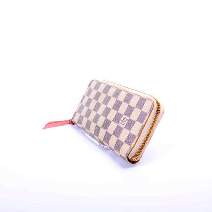 Louis-Vuitton Clemence Wallet Damier Azur Pink