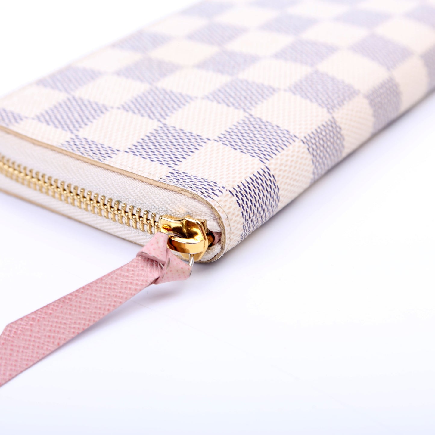 Louis-Vuitton Clemence Wallet Damier Azur Pink