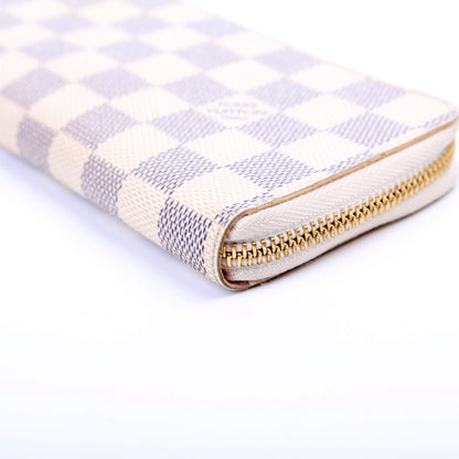 Louis-Vuitton Clemence Wallet Damier Azur Pink