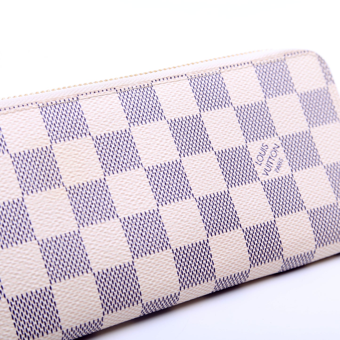 Louis-Vuitton Clemence Wallet Damier Azur Pink