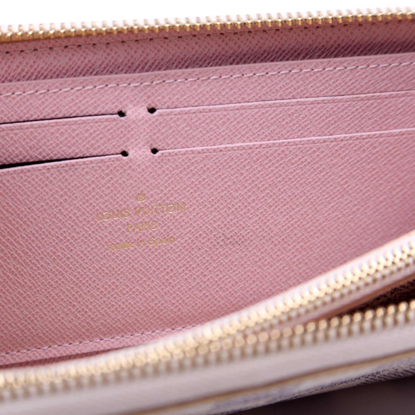 Louis-Vuitton Clemence Wallet Damier Azur Pink