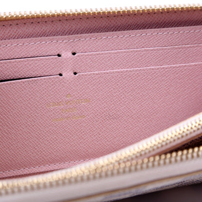 Louis-Vuitton Clemence Wallet Damier Azur Pink