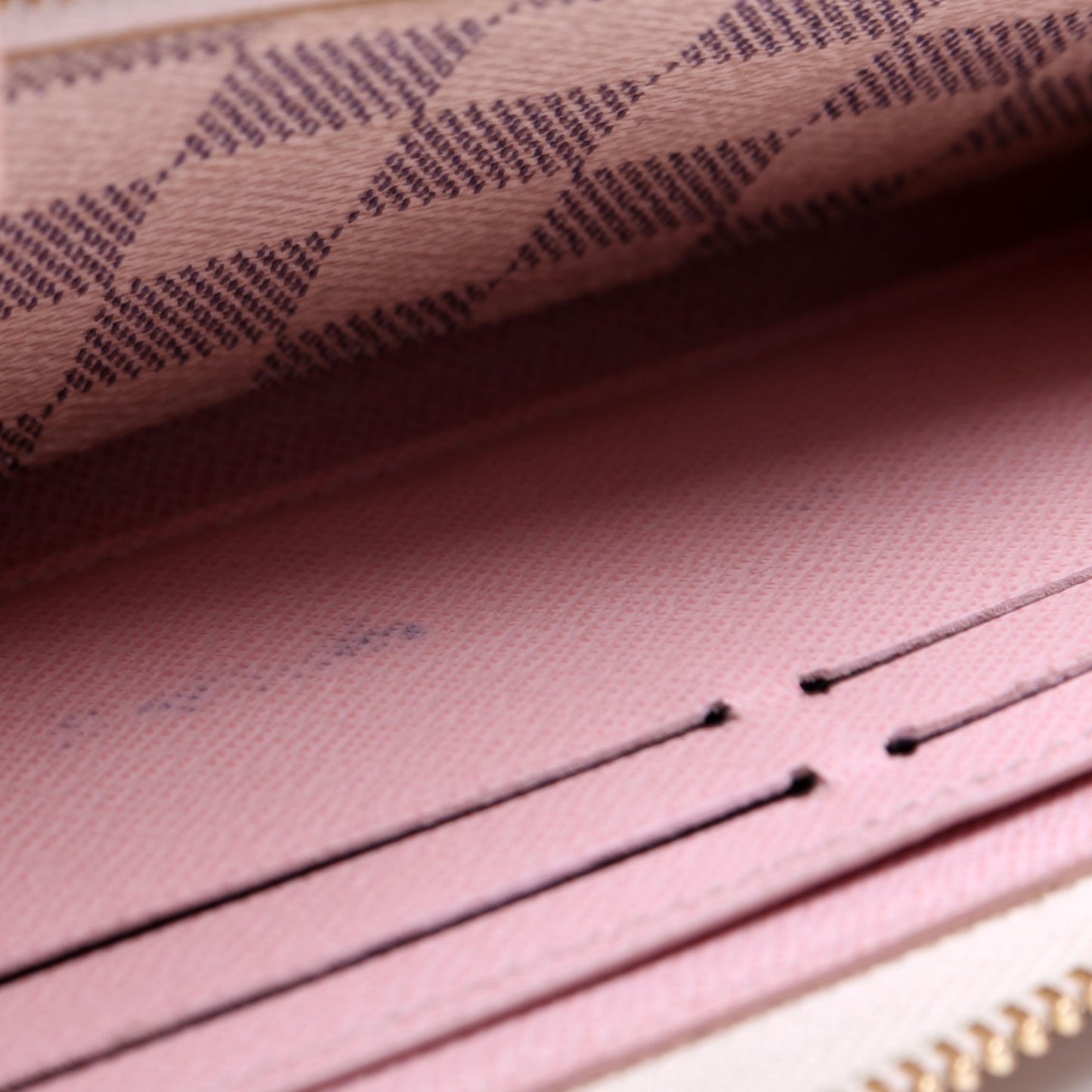 Louis-Vuitton Clemence Wallet Damier Azur Pink