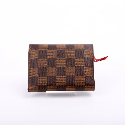 Louis-Vuitton Victorine Wallet Damier Ebene Red