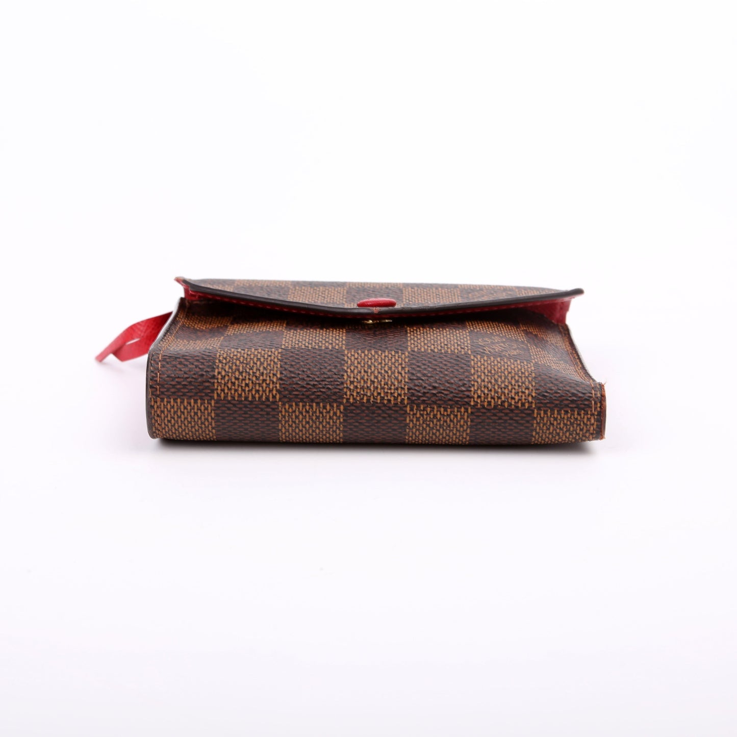 Louis-Vuitton Victorine Wallet Damier Ebene Red