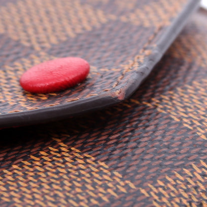 Louis-Vuitton Victorine Wallet Damier Ebene Red