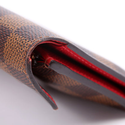 Louis-Vuitton Victorine Wallet Damier Ebene Red