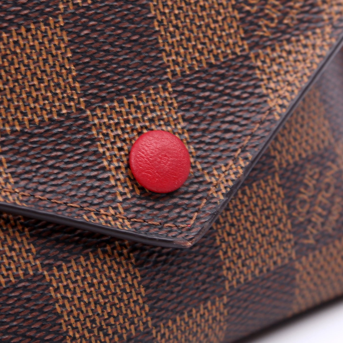 Louis-Vuitton Victorine Wallet Damier Ebene Red