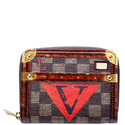 Louis-Vuitton Time Trunk Zippy Coin Purse Damier Ebene