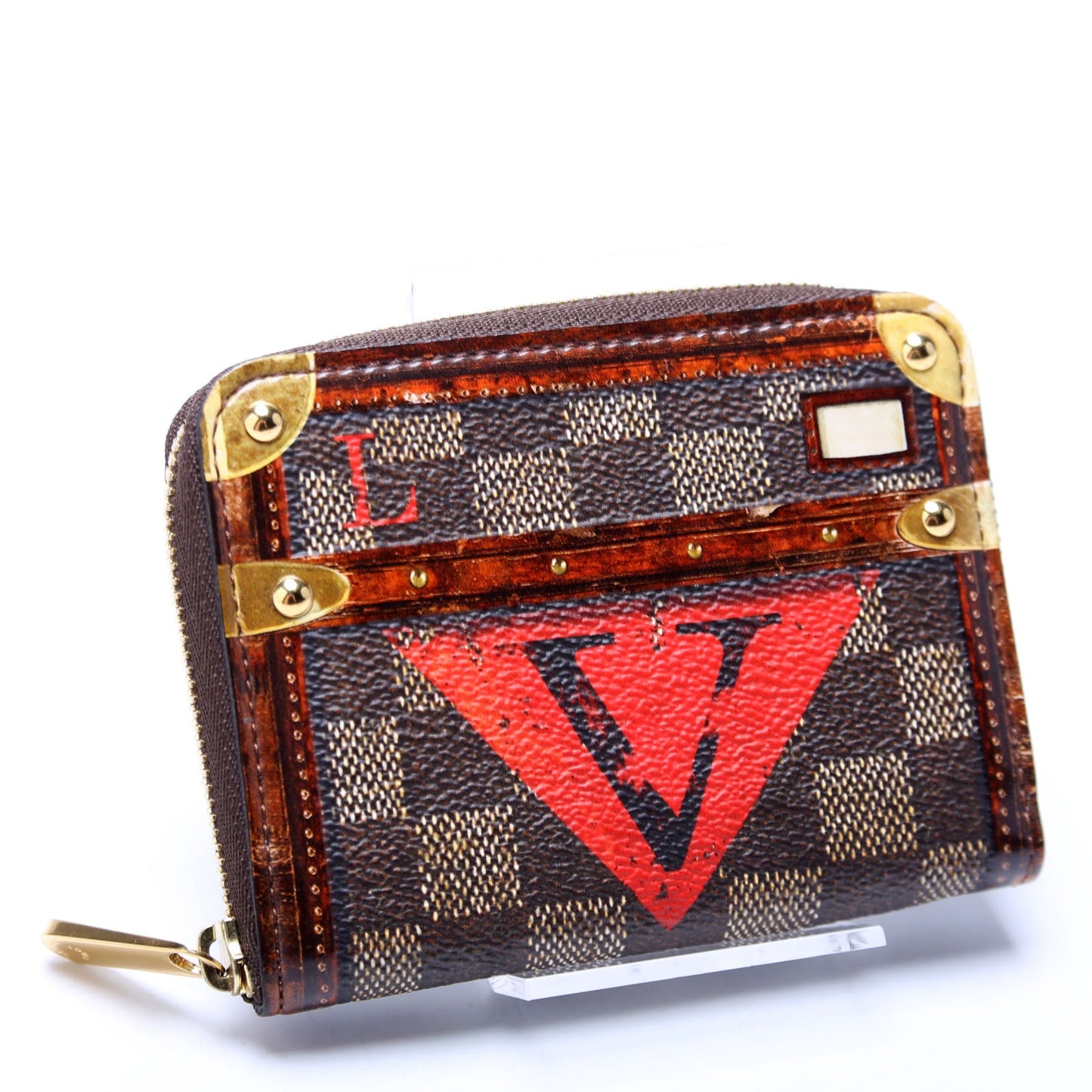 Louis-Vuitton Time Trunk Zippy Coin Purse Damier Ebene