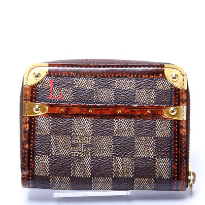 Louis-Vuitton Time Trunk Zippy Coin Purse Damier Ebene