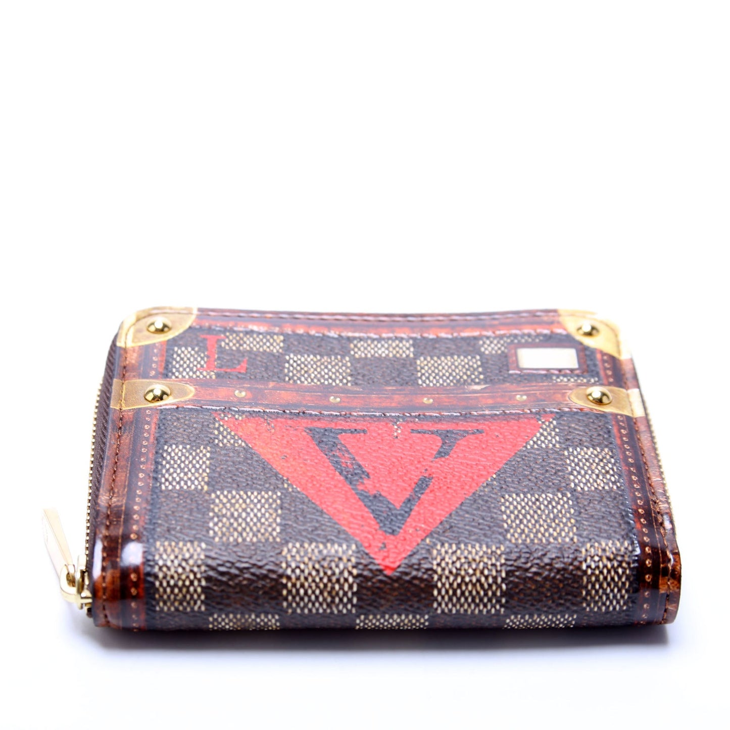 Louis-Vuitton Time Trunk Zippy Coin Purse Damier Ebene