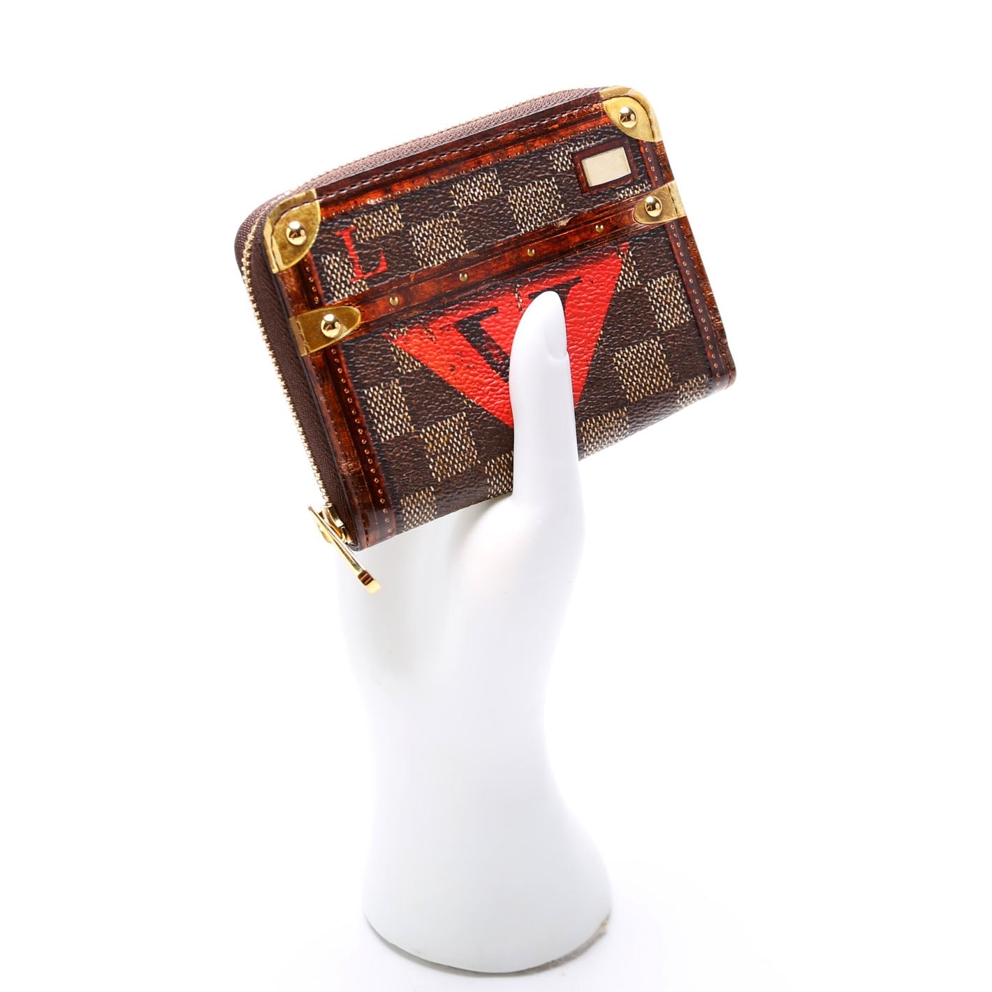 Louis-Vuitton Time Trunk Zippy Coin Purse Damier Ebene
