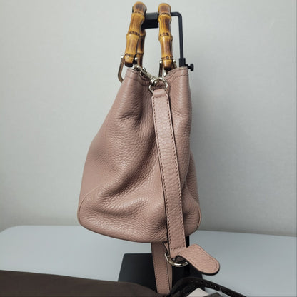 Gucci Indy Pink Leather Bamboo Light Gold Decoration 2WAY 323660 136549338
