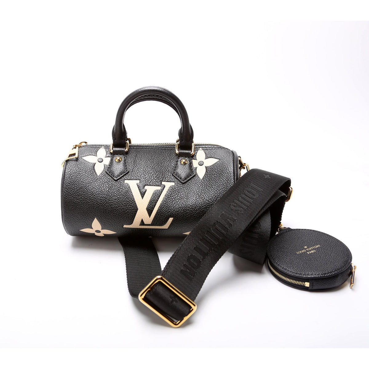 Louis-Vuitton Papillon BB Bicolor Empreinte Black/Beige
