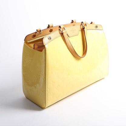 Louis-Vuitton Brea MM Vernis Yellow