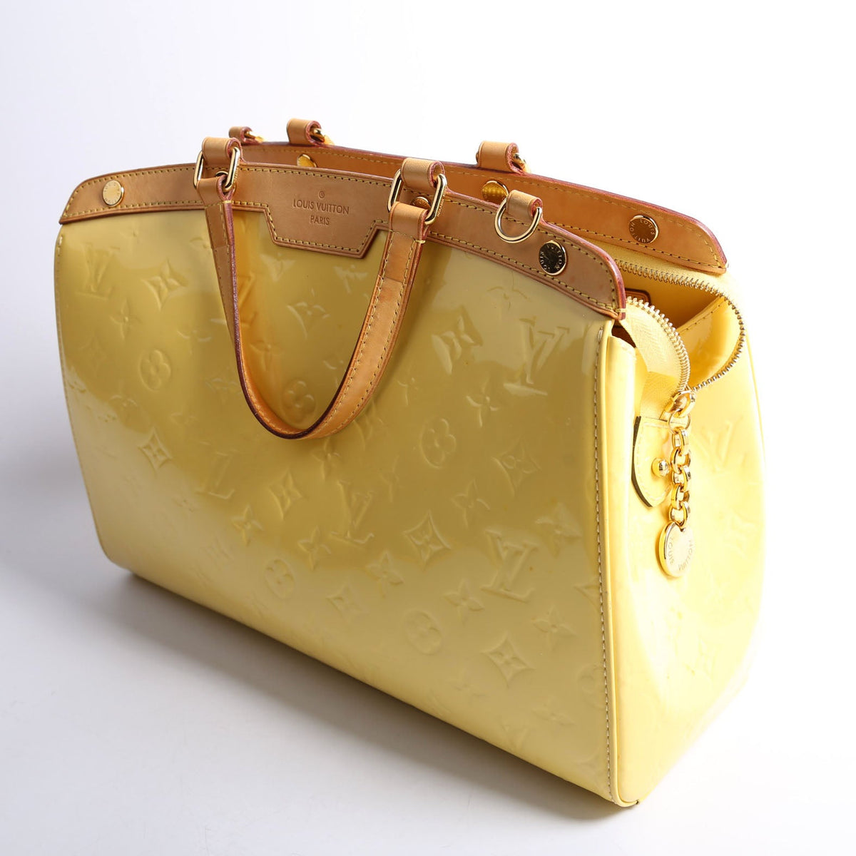 Louis-Vuitton Brea MM Vernis Yellow