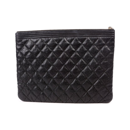 Chanel O Case Boy Medium Caviar Black