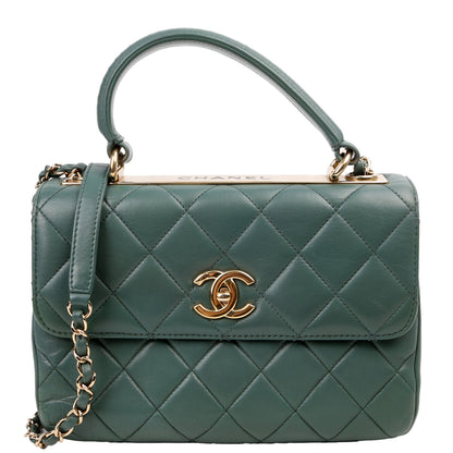 Chanel Trendy Top Handle Medium Lambskin 26M Green