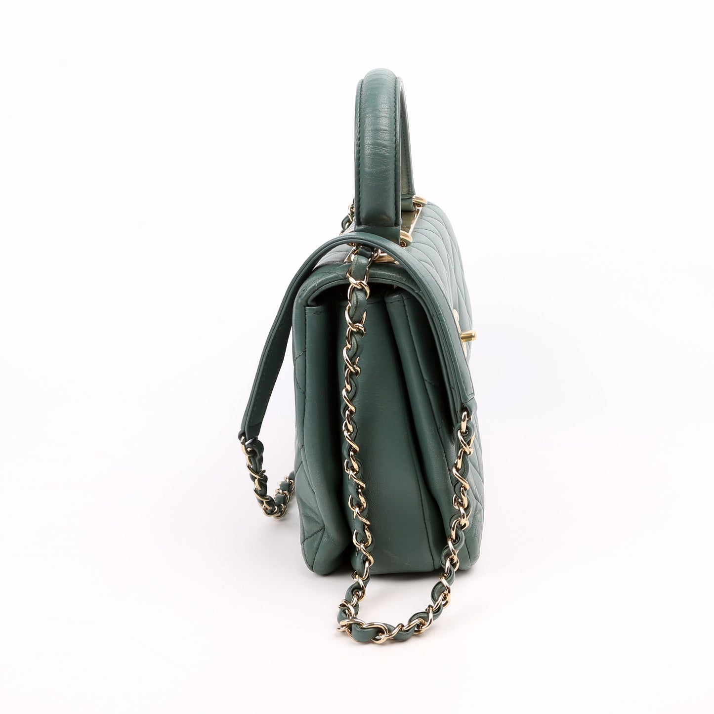 Chanel Trendy Top Handle Medium Lambskin 26M Green