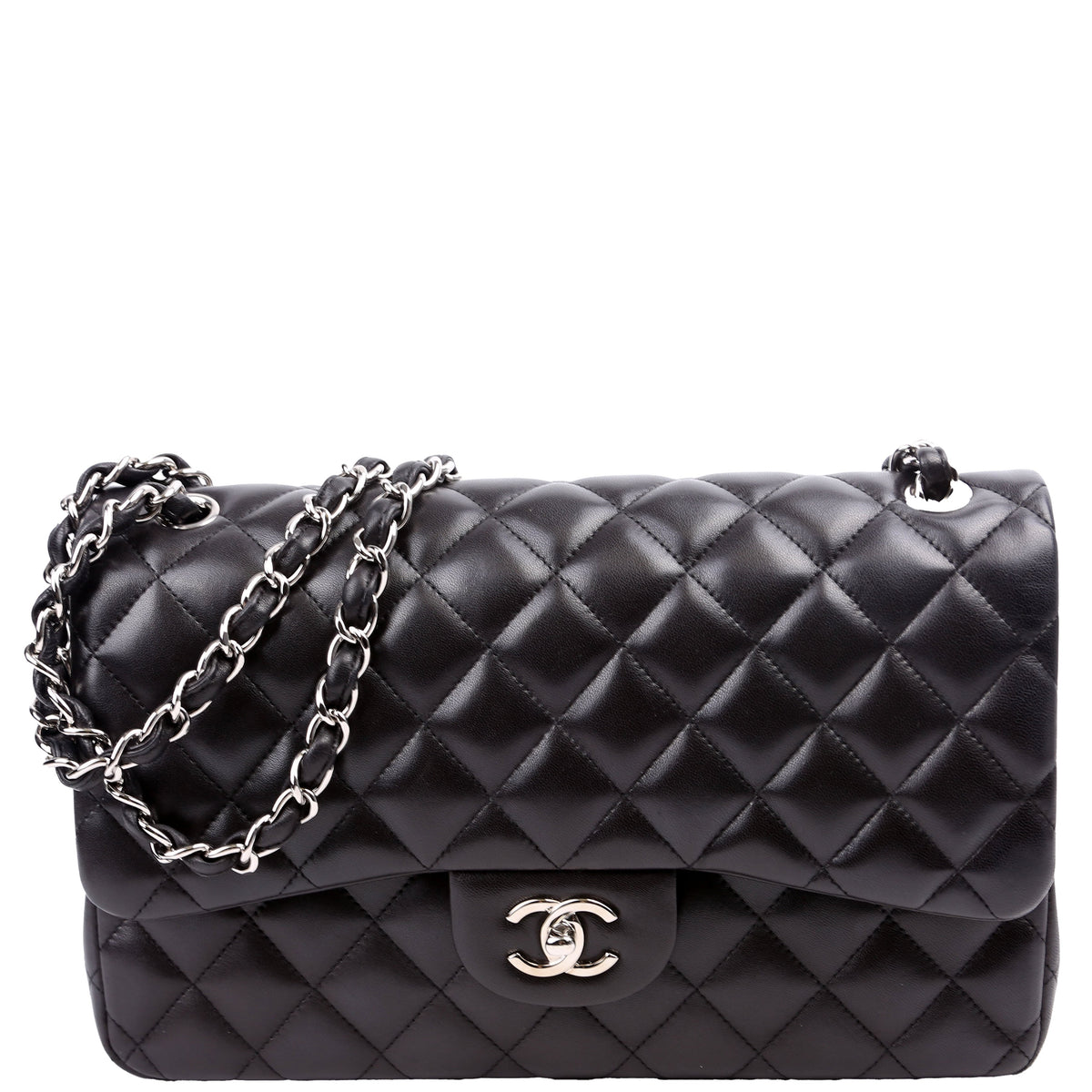 Chanel Classic Flap Jumbo Lambskin 14-16M Black
