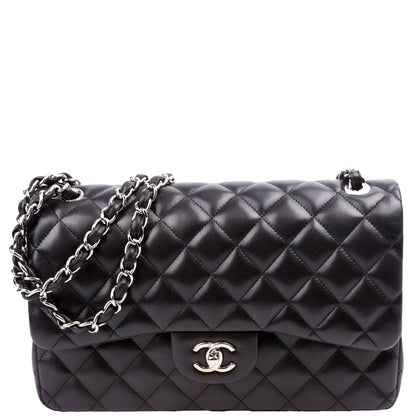 Chanel Classic Flap Jumbo Lambskin 14-16M Black