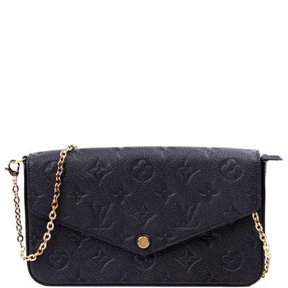 Louis-Vuitton Pochette Felicie Empreinte Black