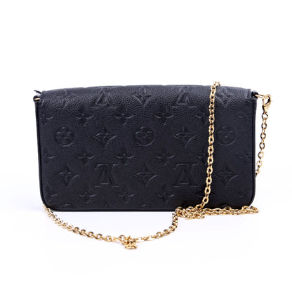 Louis-Vuitton Pochette Felicie Empreinte Black