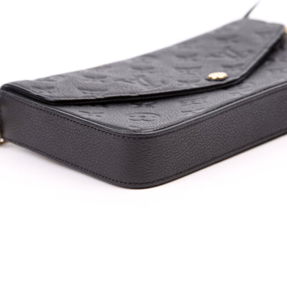 Louis-Vuitton Pochette Felicie Empreinte Black