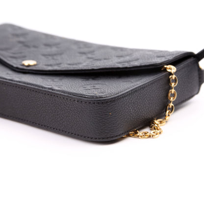 Louis-Vuitton Pochette Felicie Empreinte Black