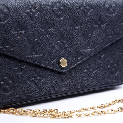 Louis-Vuitton Pochette Felicie Empreinte Black