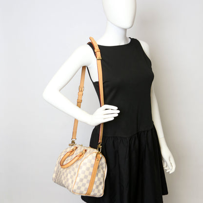 Louis-Vuitton Speedy  Bandouliere Damier Azur