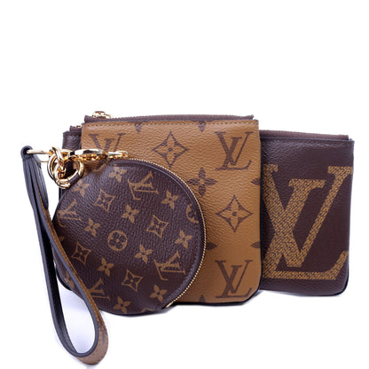 Louis-Vuitton Trio Pochette Reverse Monogram