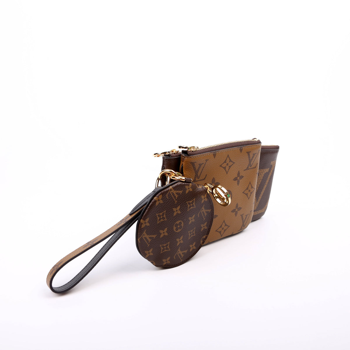 Louis-Vuitton Trio Pochette Reverse Monogram